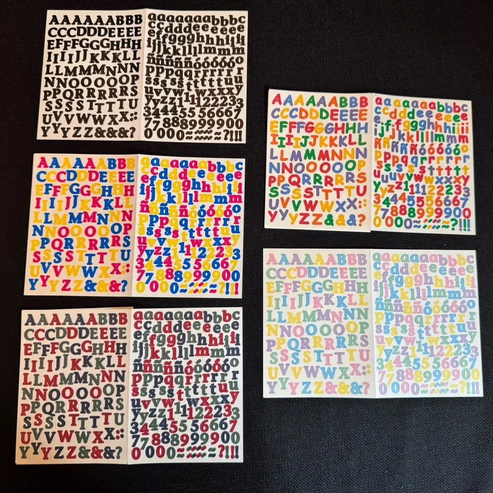 NEW Creative Memories Mini ABC/123 Stickers 14 Lot Scrapbooking Crafts Alphabets